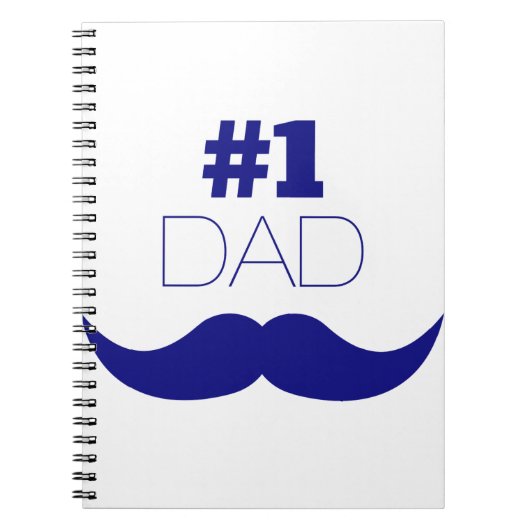 1. Vater Blue Mustache - Nummer 1 Notizblock (Vorderseite)