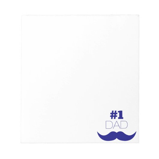 1. Vater Blue Mustache - Nummer 1 Notizblock (Vorderseite)