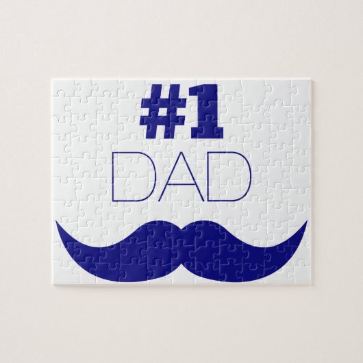 1. Vater Blue Mustache - Nummer 1 Puzzle (Horizontal)