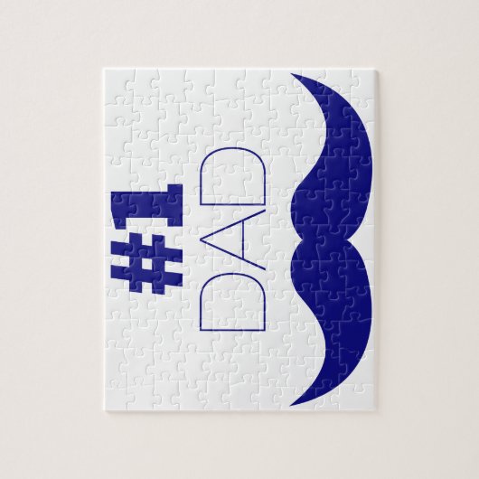 1. Vater Blue Mustache - Nummer 1 Puzzle (Vertikal)