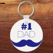 1. Vater Blue Mustache - Nummer 1 Schlüsselanhänger (Vorderseite)
