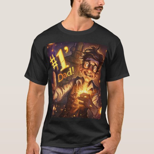 1. Vater Digitale Kunst T-Shirt (Vorderseite)