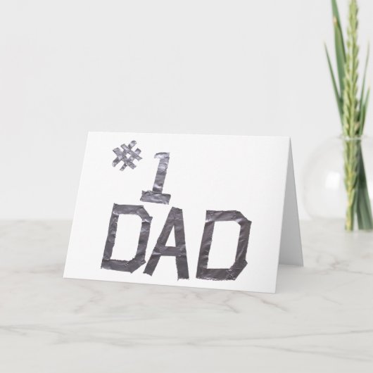 #1 Vater Duct Tape Fathers Day Card Karte (Vorderseite)