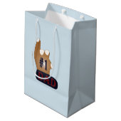 1. Vater Ebony Teak Mittlere Geschenktüte (Rückseite Schrägansicht)