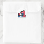 #1 Vater-Geschenk Runder Aufkleber (Tasche)