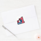 #1 Vater-Geschenk Runder Aufkleber (Umschlag)