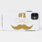 1. Vater Gold Mustache - Nummer eins Case-Mate iPhone Hülle (Rückseite (Horizontal))
