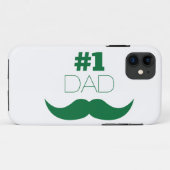 1. Vater Green Mustache - Nummer eins Case-Mate iPhone Hülle (Rückseite (Horizontal))