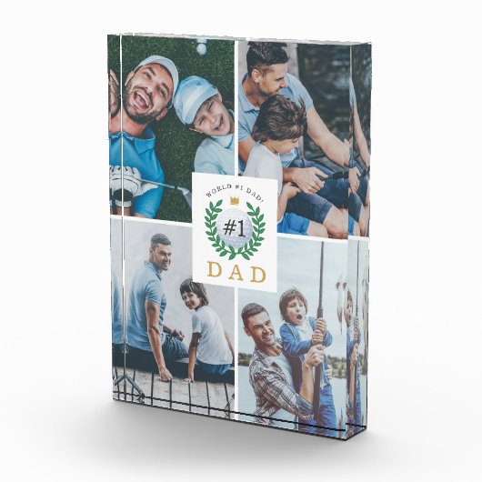 1. Vater, Happy Vathers Day Golf Theme Collage Fotoblock (Rechts)