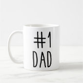 1 Vater Kaffee Tasse, Nummer 1 Vater, Vatertag Kaffeetasse (Links)