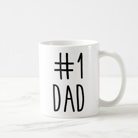 1 Vater Kaffee Tasse, Nummer 1 Vater, Vatertag Kaffeetasse (Rechts)