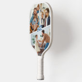 #1 Vater mit 3 Fotos beidseitig Pickleball Schläger (Links)