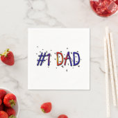 #1 Vater Papa's Day Paper Napkins Serviette (Beispiel)