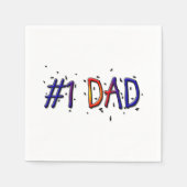 #1 Vater Papa's Day Paper Napkins Serviette (Vorderseite)