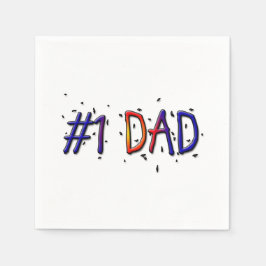 #1 Vater Papa's Day Paper Napkins Serviette