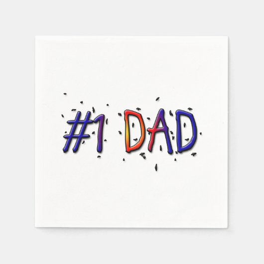 #1 Vater Papa's Day Paper Napkins Serviette (Vorderseite)