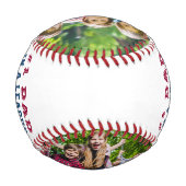 #1 Vater Quote Custom 2 Foto Personalisiert Baseball (Rückseite)