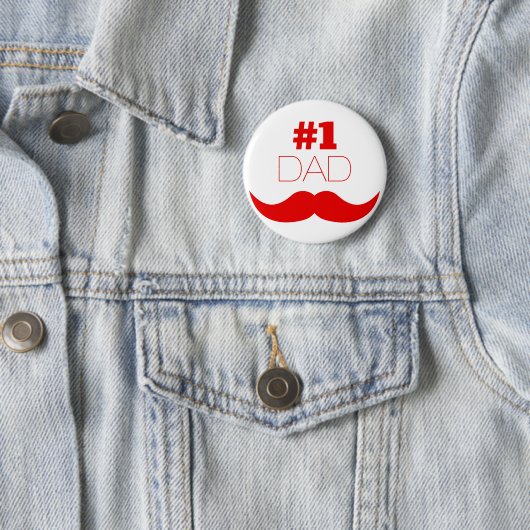 1. Vater Red Mustache - Nummer eins Button (Beispiel)