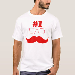 1. Vater Red Mustache - Nummer eins T-Shirt