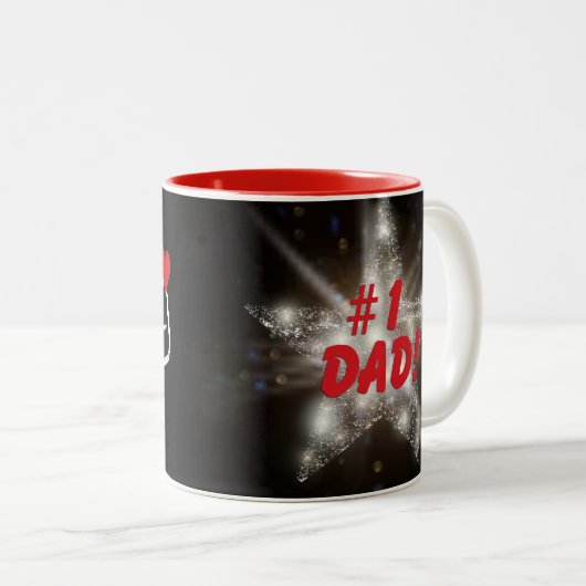 #1 Vater! - Say’in Two-Tone-Tasse Zweifarbige Tasse (VorderseiteRechts)