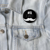 1. Vater Schwarz-Weiß-Schnurrbart - Nummer eins Button (Beispiel)