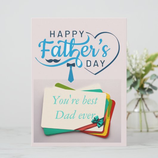 "#1 Vater" Vatertag (Stehend Vorderseite)