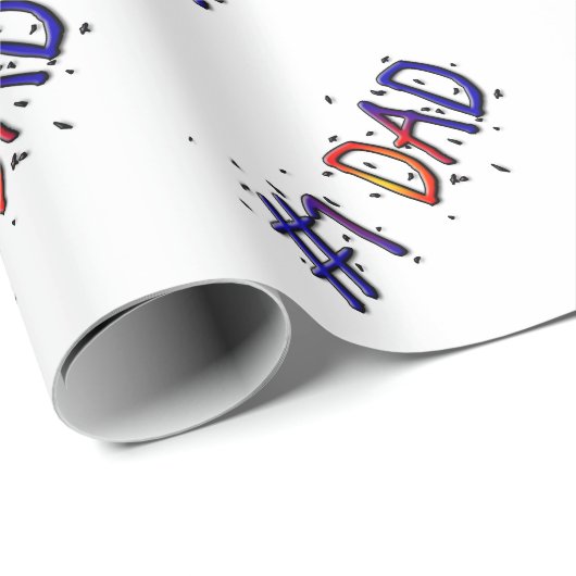 #1 Vater Vatertag Geschenkwrap Geschenkpapier (Rolleneckpunkt)