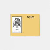 1 VATER VINTAG ZEICHNEND POST-IT KLEBEZETTEL (Vorderseite)