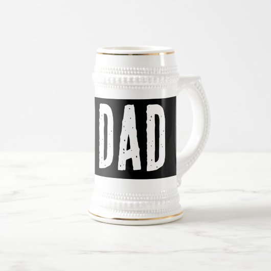 1. VATER Vintages Bierstein-Geschenk für den Vater Bierglas (VorderseiteRechts)