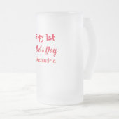 1. Vatertag Mattglas Bierglas (VorderseiteRechts)