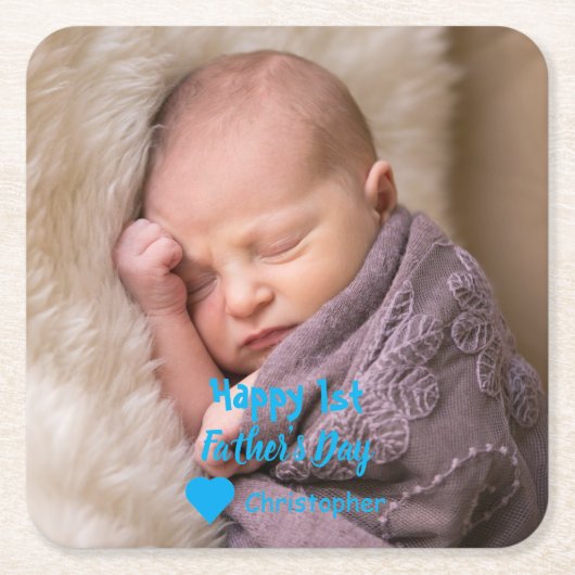 1. Vatertag Rechteckiger Pappuntersetzer (Vorderseite)