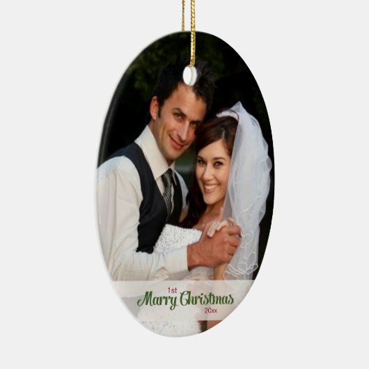 1. Verheiratete Weihnachtsverzierung Keramik Ornament (Rechts)