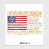 1. Vermont Cavalry (BH) Aufkleber (Blatt)