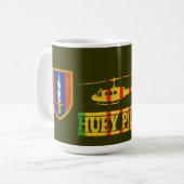 1. VersuchsTasse der Signal-Brigaden-UH-1 Huey Kaffeetasse (Vorderseite Links)