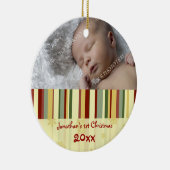 1. Verzierung des Foto-Babys Weihnachts Keramik Ornament (Rechts)