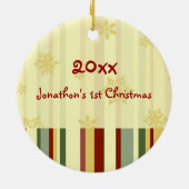 1. Verzierung des Foto-Babys Weihnachts Keramik Ornament (Hinten)