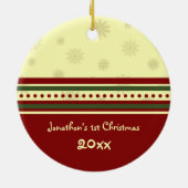 1. Verzierung des Foto-Babys Weihnachts Keramik Ornament (Hinten)