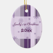 1. Verzierung des Foto-Babys Weihnachts Keramikornament (Hinten)