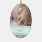 1. Verzierung des Foto-Babys Weihnachts Keramikornament (Links)