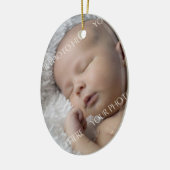 1. Verzierung des Foto-Babys Weihnachts Keramikornament (Links)