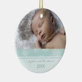 1. Verzierung des Foto-Babys Weihnachts Keramikornament (Rechts)