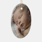 1. Verzierung des Foto-Babys Weihnachts Keramikornament (Rechts)