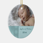 1. Verzierung des Foto-Babys Weihnachts Keramikornament (Rechts)
