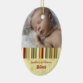 1. Verzierung des Foto-Babys Weihnachts Keramikornament (Rechts)