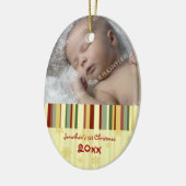 1. Verzierung des Foto-Babys Weihnachts Keramikornament (Links)