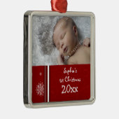 1. Verzierung des Foto-Babys Weihnachts Ornament Aus Metall (Rechts)