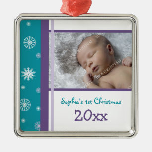 1. Verzierung des Foto-Babys Weihnachts Ornament Aus Metall