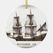 1 Vintages mayflower Keramik Ornament (Vorne)