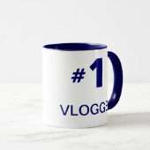 #1 Vlogger (linkshändige) Art 2 Tasse (VorderseiteRechts)