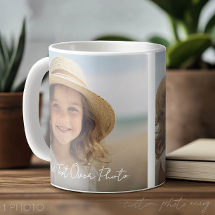 1 Vollständiges Foto und Text - Gleiches Foto auf Kaffeetasse